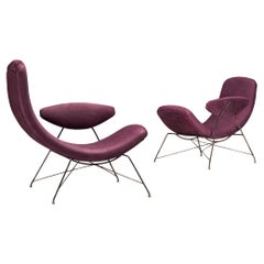 Martin Eisler & Carlo Hauner Early Edition 'Reversible' Chairs in Leather 