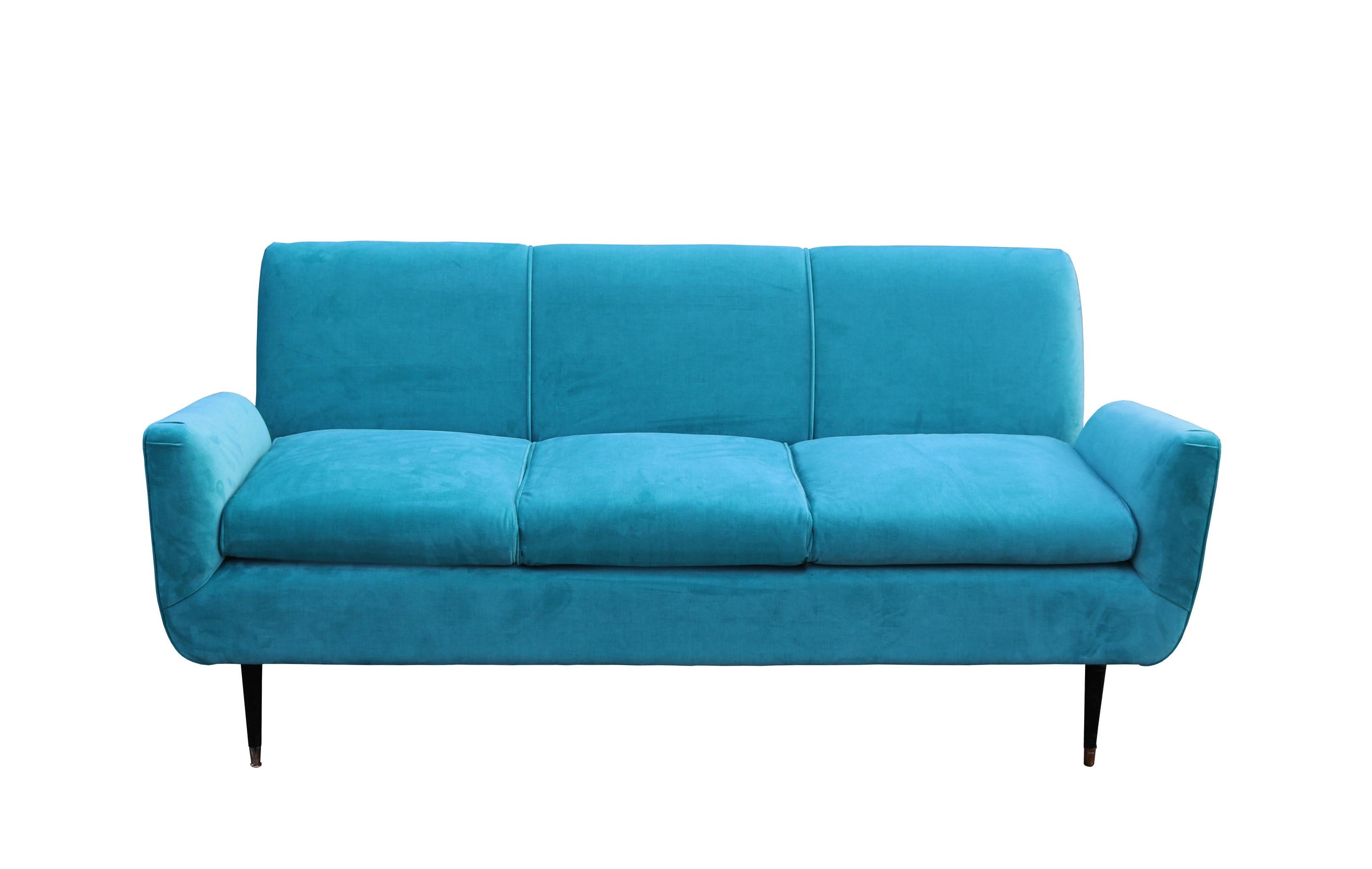 Velvet Martin Eisler & Carlo Hauner for Forma Modern Sofa & Armchairs Lounge Set, 1950s