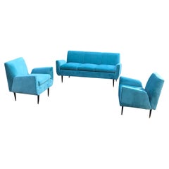 Martin Eisler & Carlo Hauner for Forma Modern Sofa & Armchairs Lounge Set, 1950s