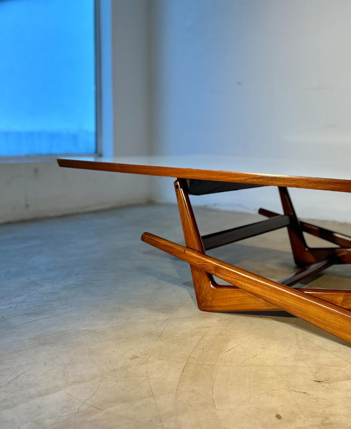Mid-20th Century Martin Eisler for Forma. Mid-Century Modern Folding Center/Dining Table in Wood For Sale