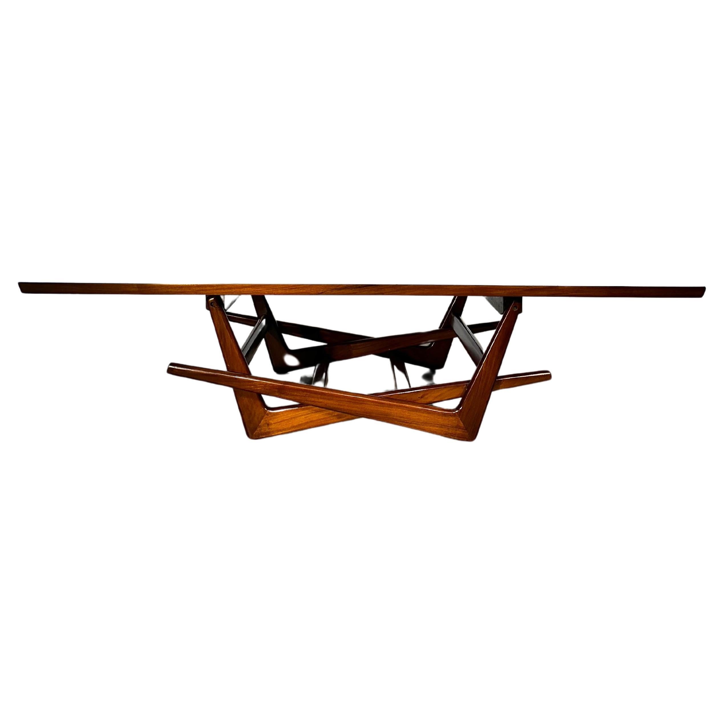 Martin Eisler for Forma. Mid-Century Modern Folding Center/Dining Table in Wood For Sale
