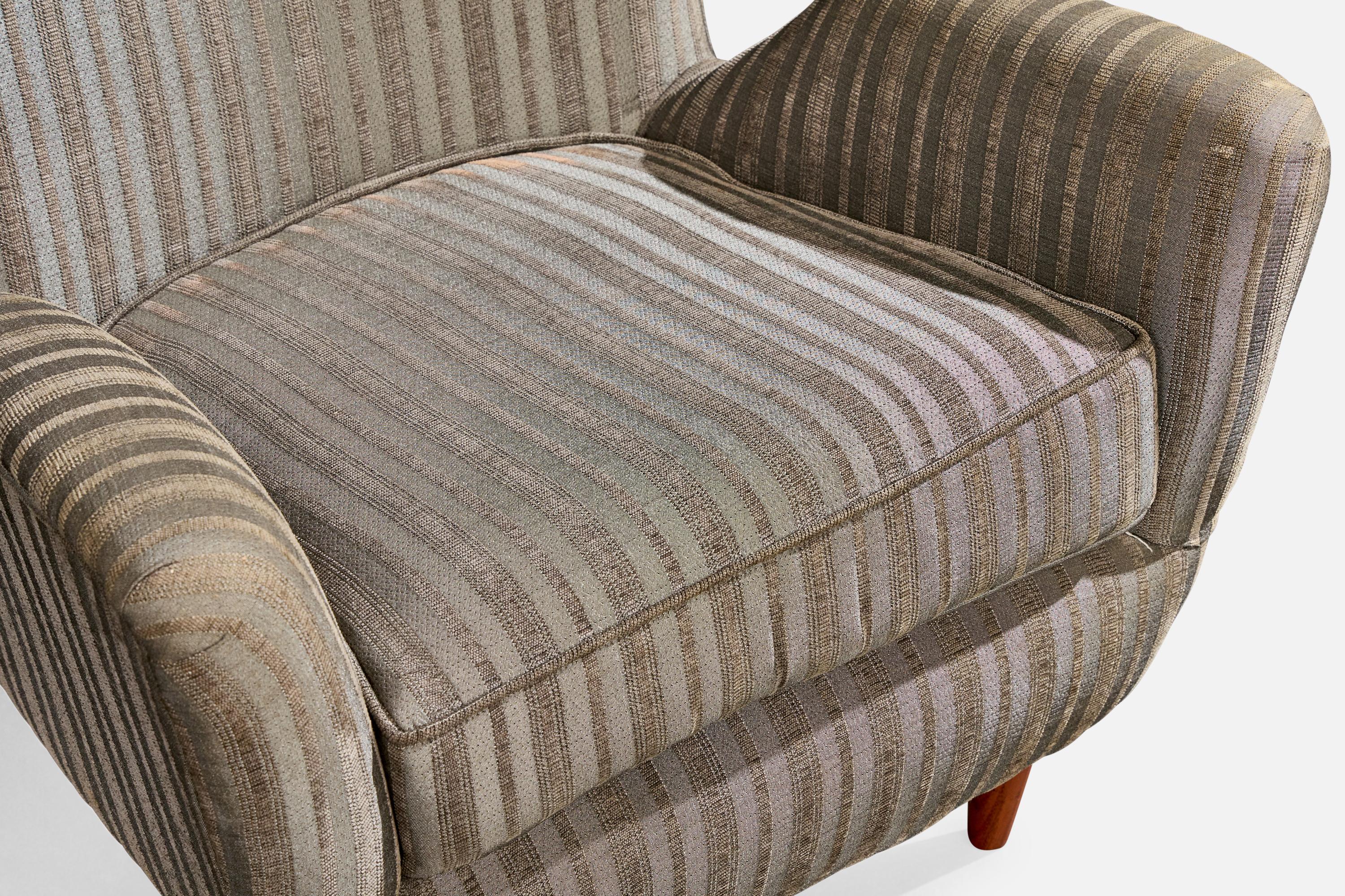 Martin Eisler, Lounge Chairs, Stoff, Holz, Brasilien, 1950er Jahre im Angebot 5