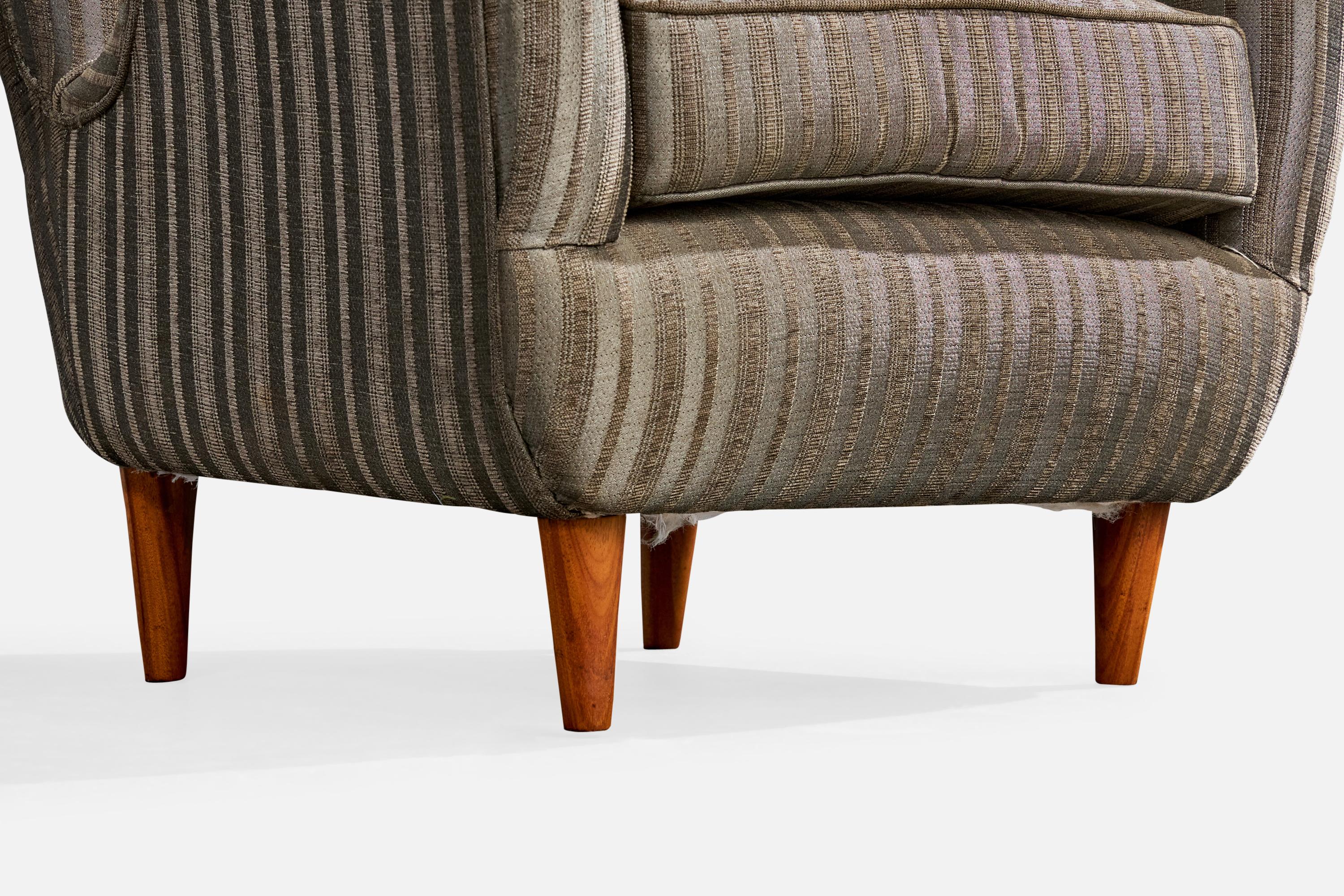 Martin Eisler, Lounge Chairs, Stoff, Holz, Brasilien, 1950er Jahre im Angebot 6