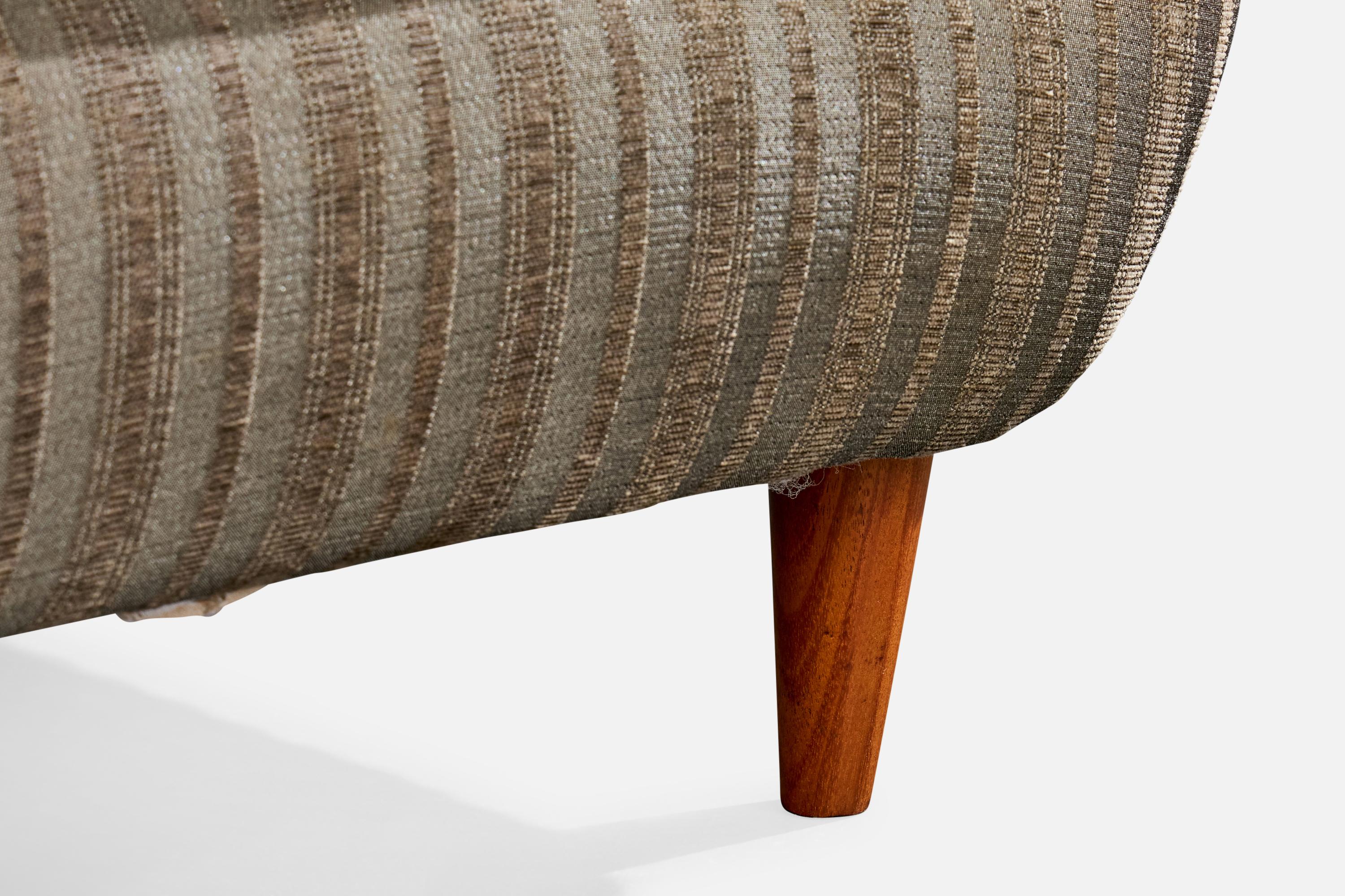 Martin Eisler, Lounge Chairs, Stoff, Holz, Brasilien, 1950er Jahre im Angebot 7