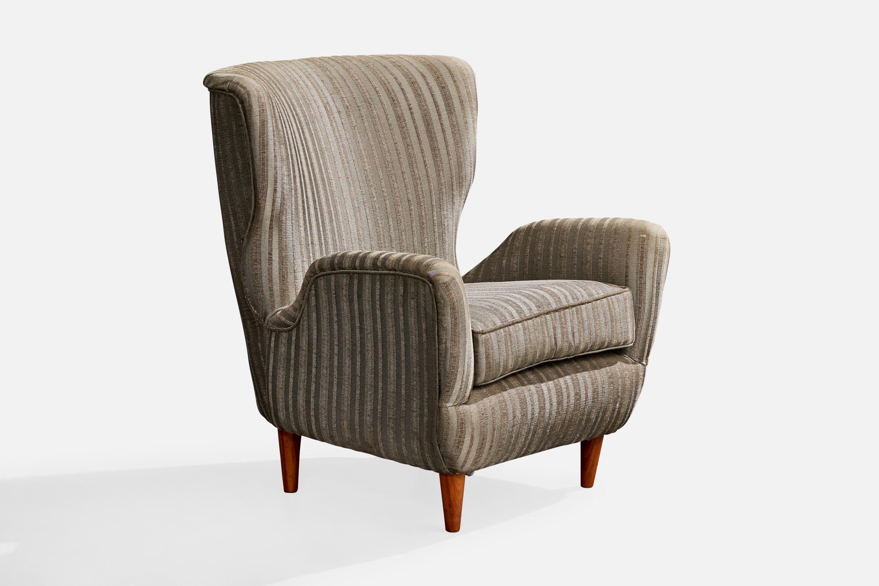 Martin Eisler, Lounge Chairs, Stoff, Holz, Brasilien, 1950er Jahre im Zustand „Gut“ im Angebot in High Point, NC