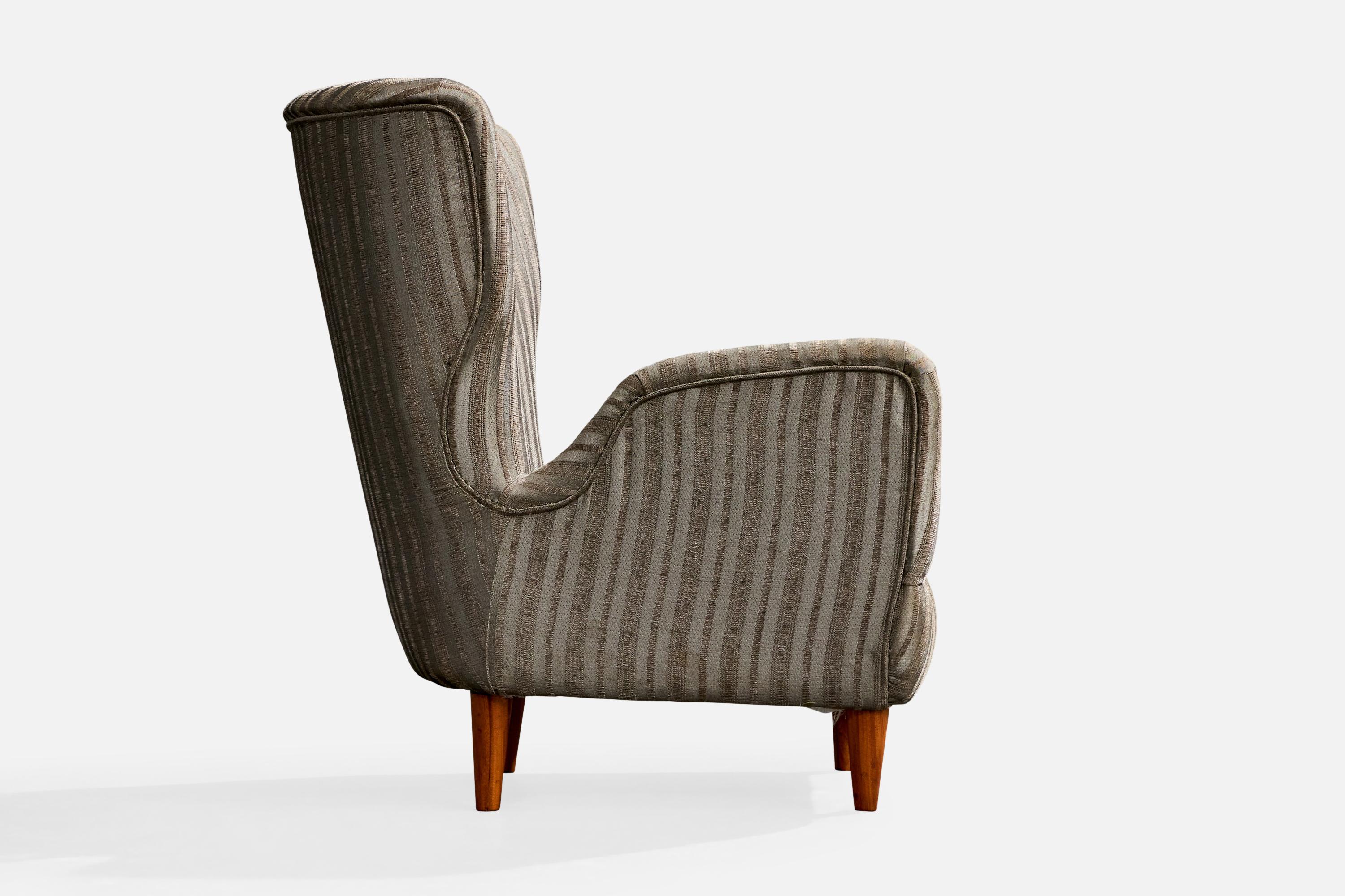 Martin Eisler, Lounge Chairs, Stoff, Holz, Brasilien, 1950er Jahre im Angebot 1