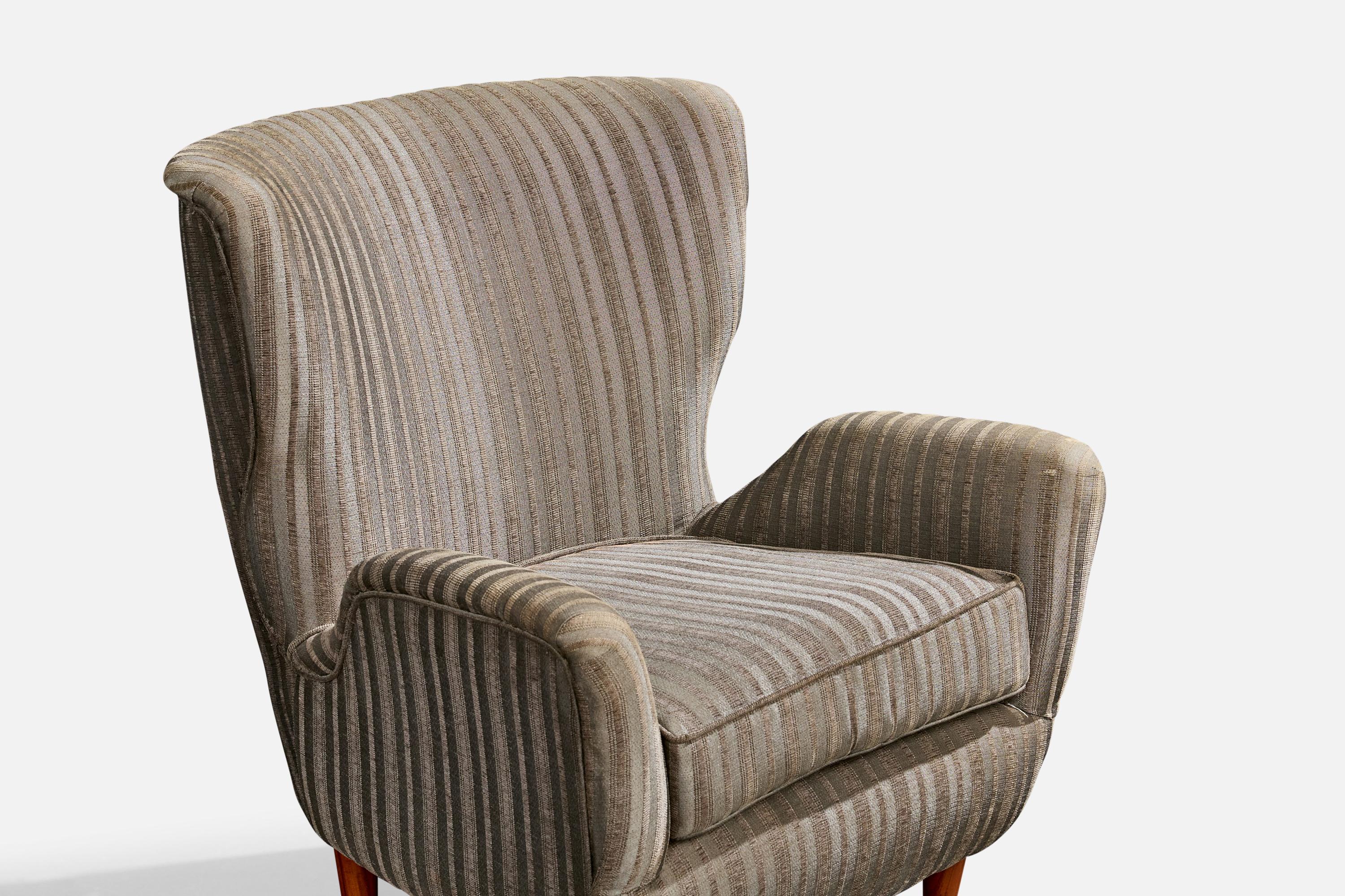 Martin Eisler, Lounge Chairs, Stoff, Holz, Brasilien, 1950er Jahre im Angebot 2