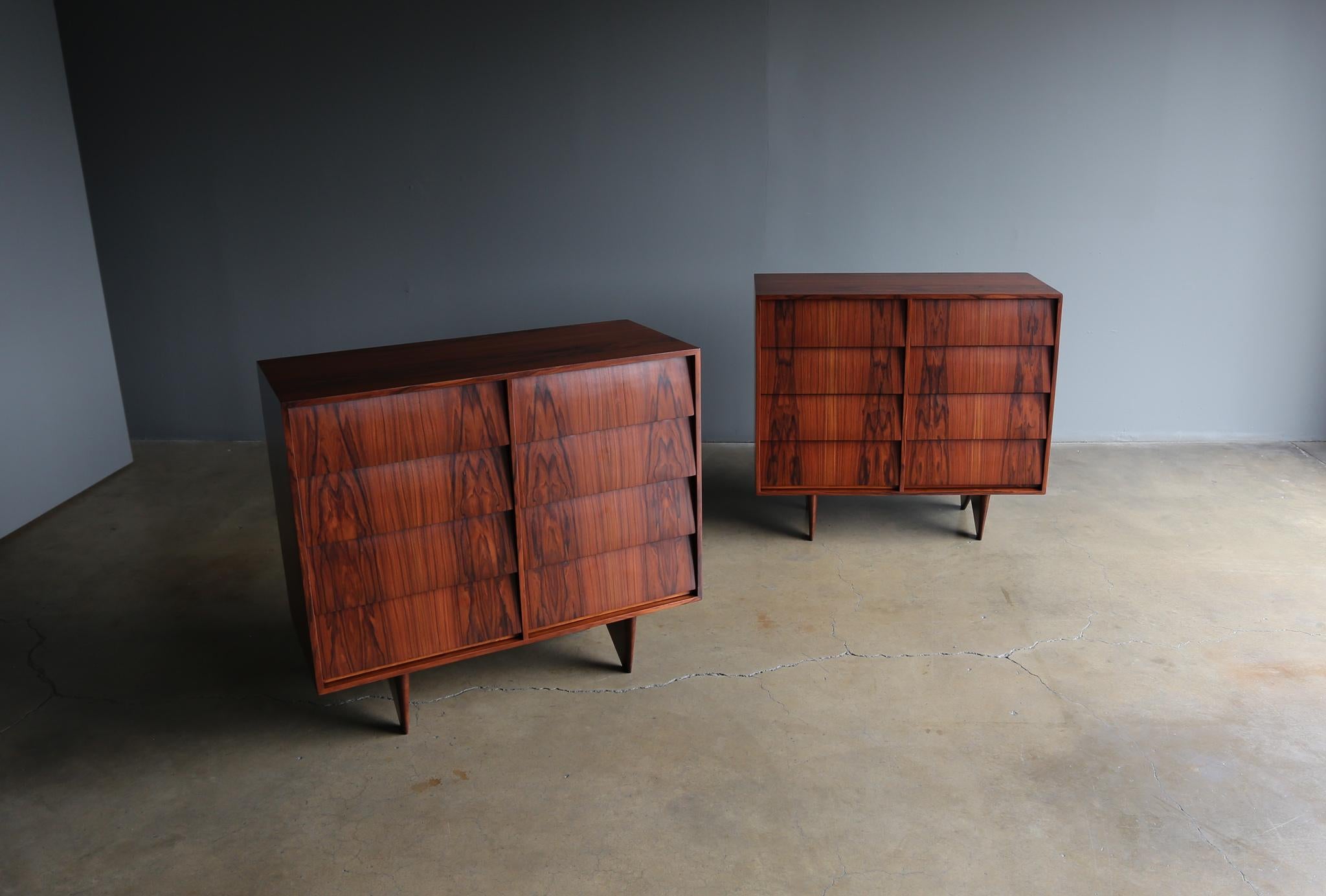 Brazilian Martin Eisler Rosewood Chest for Forma, Brazil, circa 1955