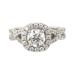 Martin Flyer Cushion Halo Complete Engagement Ring with Forevermark Diamond