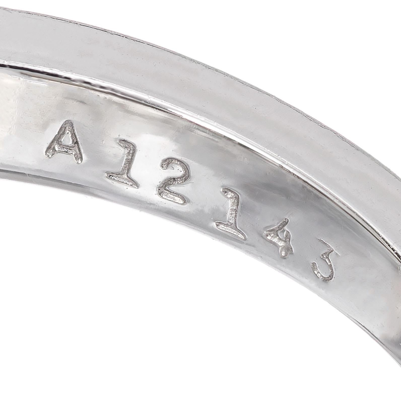 Martin Flyer GIA Cert 1.22 Carat Diamond Platinum Three-Stone Engagement Ring For Sale 1