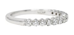 Martin Flyer Modern 0.45 Carat Diamond 14 Karat White Gold Band Ring