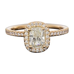 Martin Flyer Rose Gold 1.04 Carat Round Diamond Halo Engagement Ring
