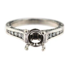 Martin Flyer Semi Mount Diamond Ring in Platinum