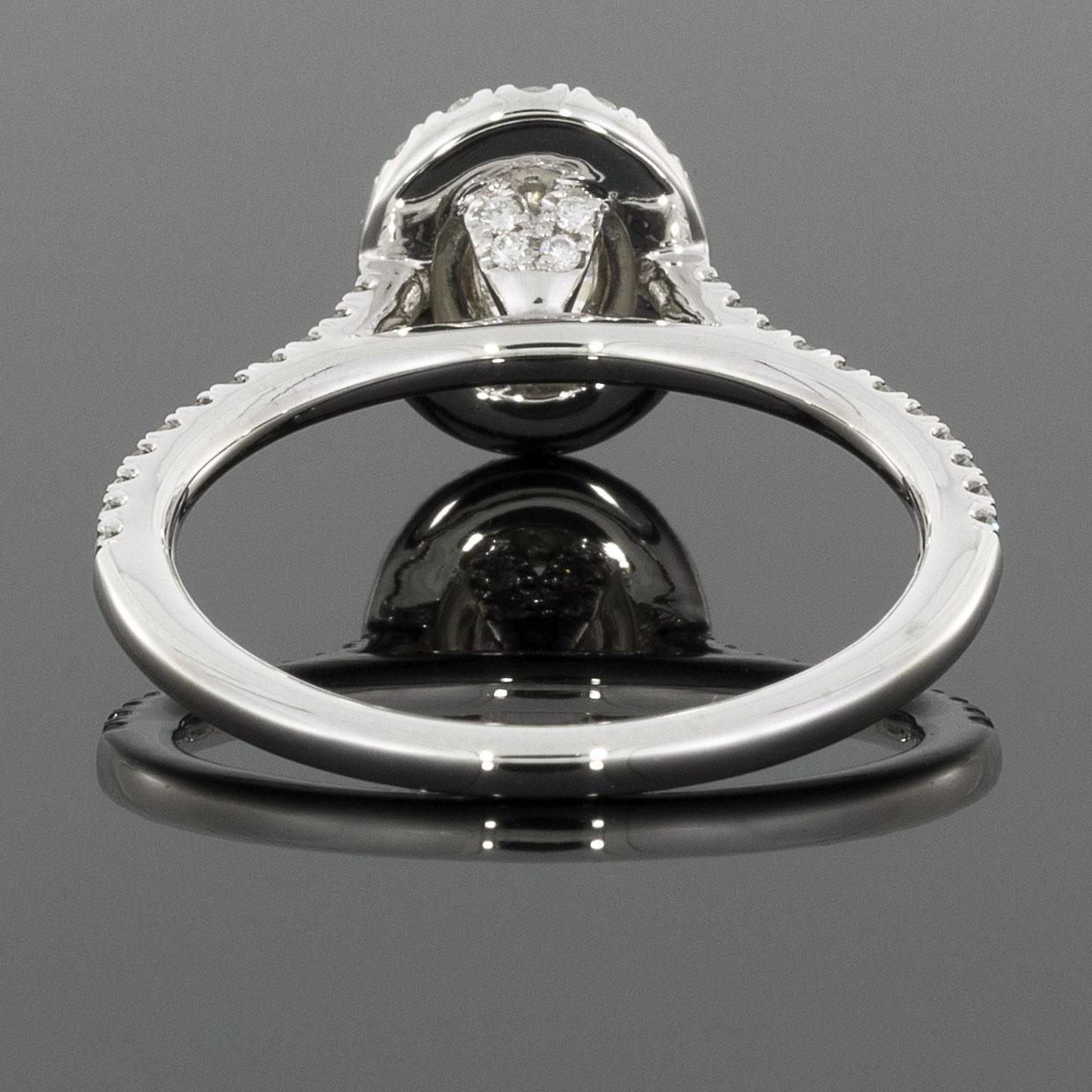 Oval Cut Martin Flyer White Gold GIA Certified Oval Diamond Halo Engagement Ring