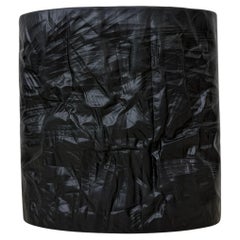 Martin Freyer Rosenthal Bisque Porcelaine Noire Paper Relief Vase Op Art 1970s