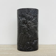 Martin Freyer Rosenthal Studio-Line Bisque Porcelaine Noire Op-Art Relief Vase
