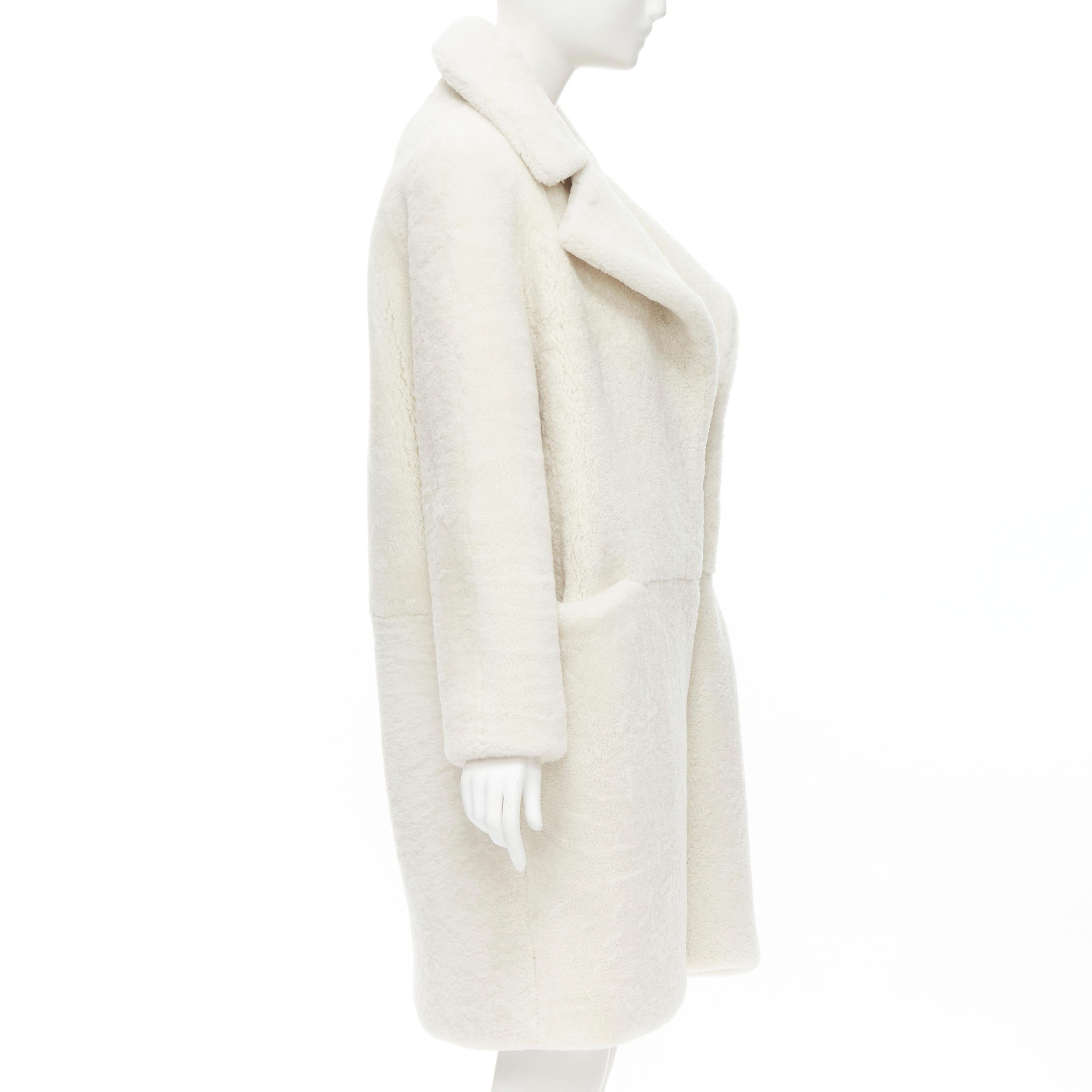MARTIN GRANT Manteau d'hiver oversize en peau d'agneau blanc 100 % agneau  FR36 S Pour femmes en vente