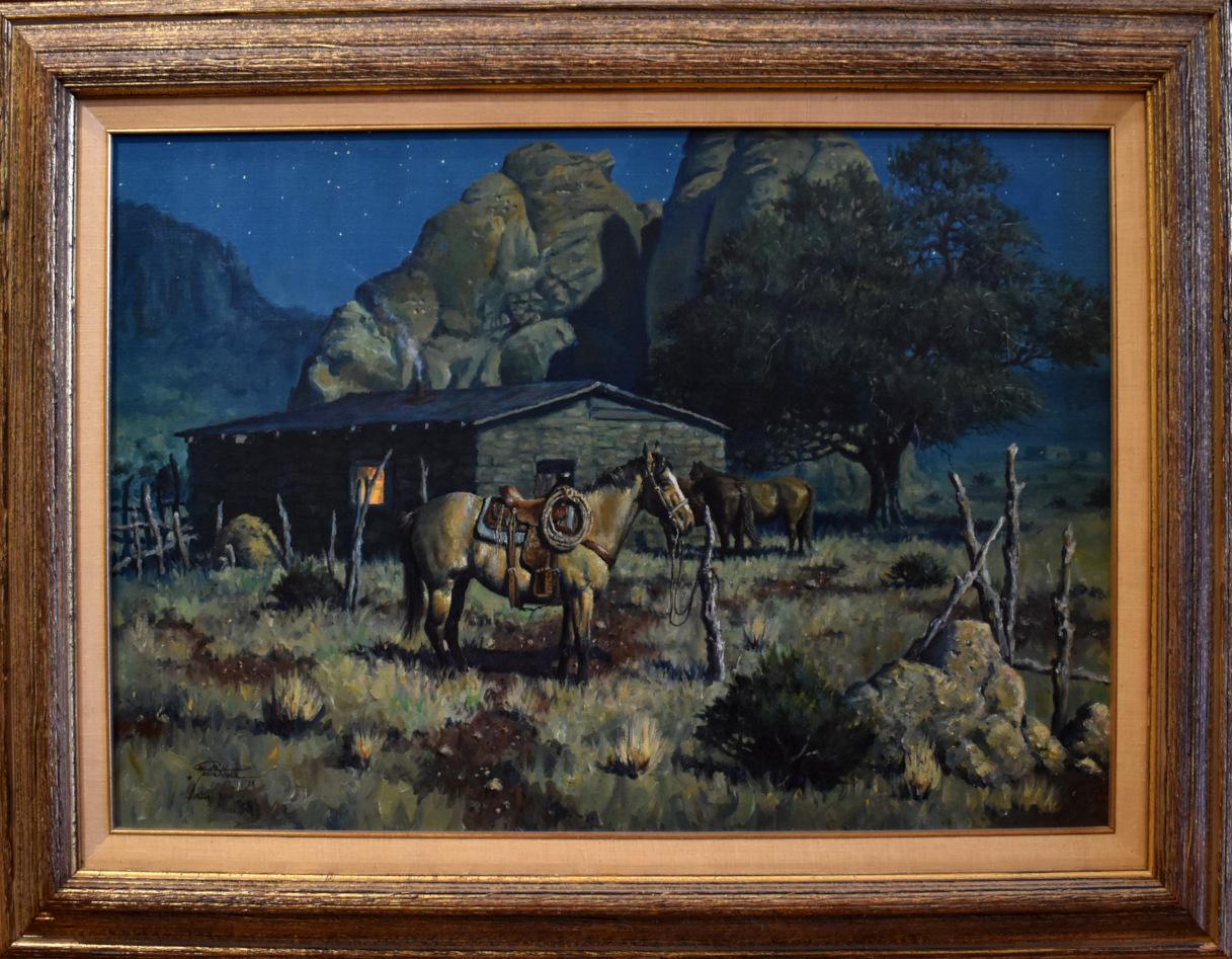 Martin Grelle
(Born 1954)
Clifton Texas Artist
Image Size: 24 x 36
Frame Size: 33 x 45
Medium: Oil on Canvas
1978
