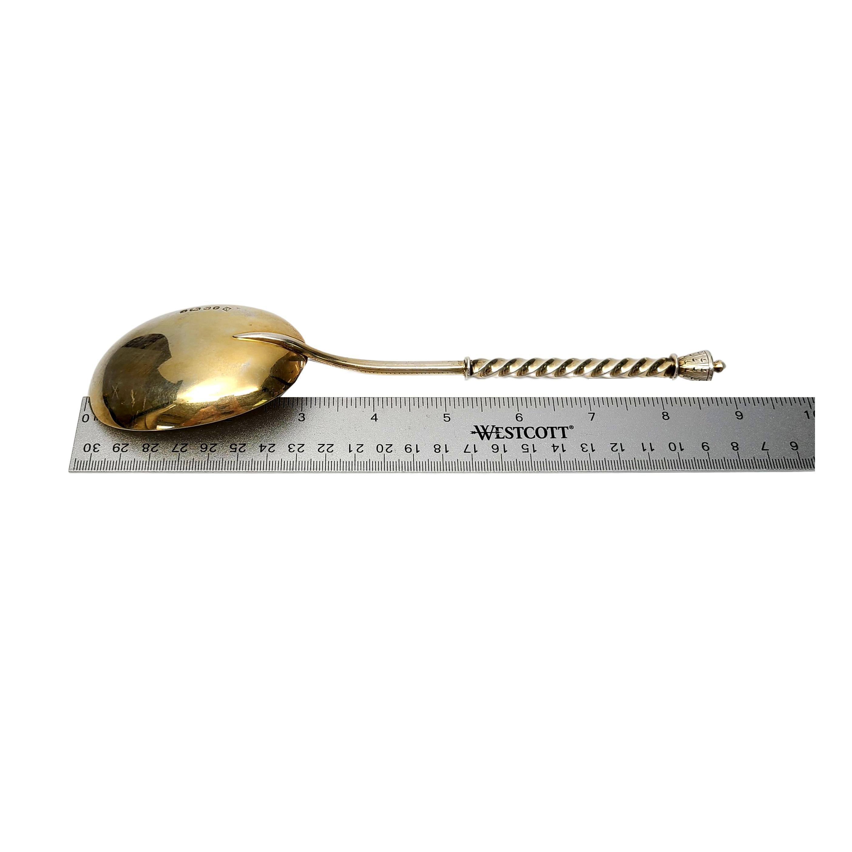 Martin, Hall and Co England Sterling Silver Gold Wash Bowl Serving Spoon 5