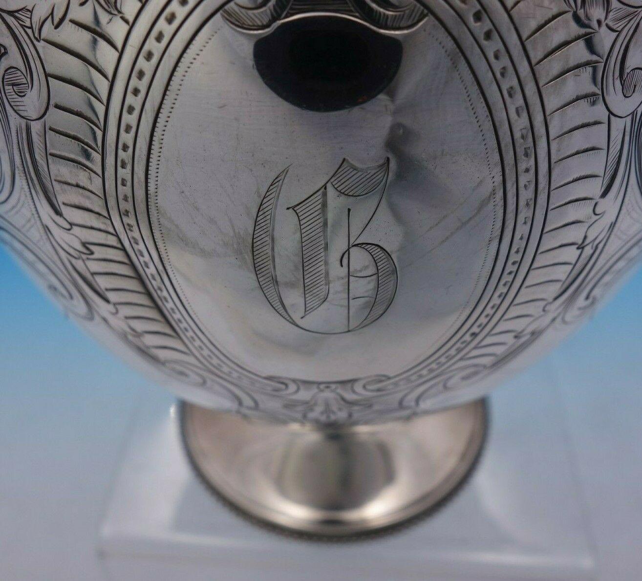 Martin Hall and Co.:: Sterlingsilber-Teeservice:: 4-teilig:: handgraviert:: um 1823 3