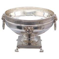 MARTIN HALL & CO. Tazón central eduardiano de Sheffield de 1911 en plata de ley .925