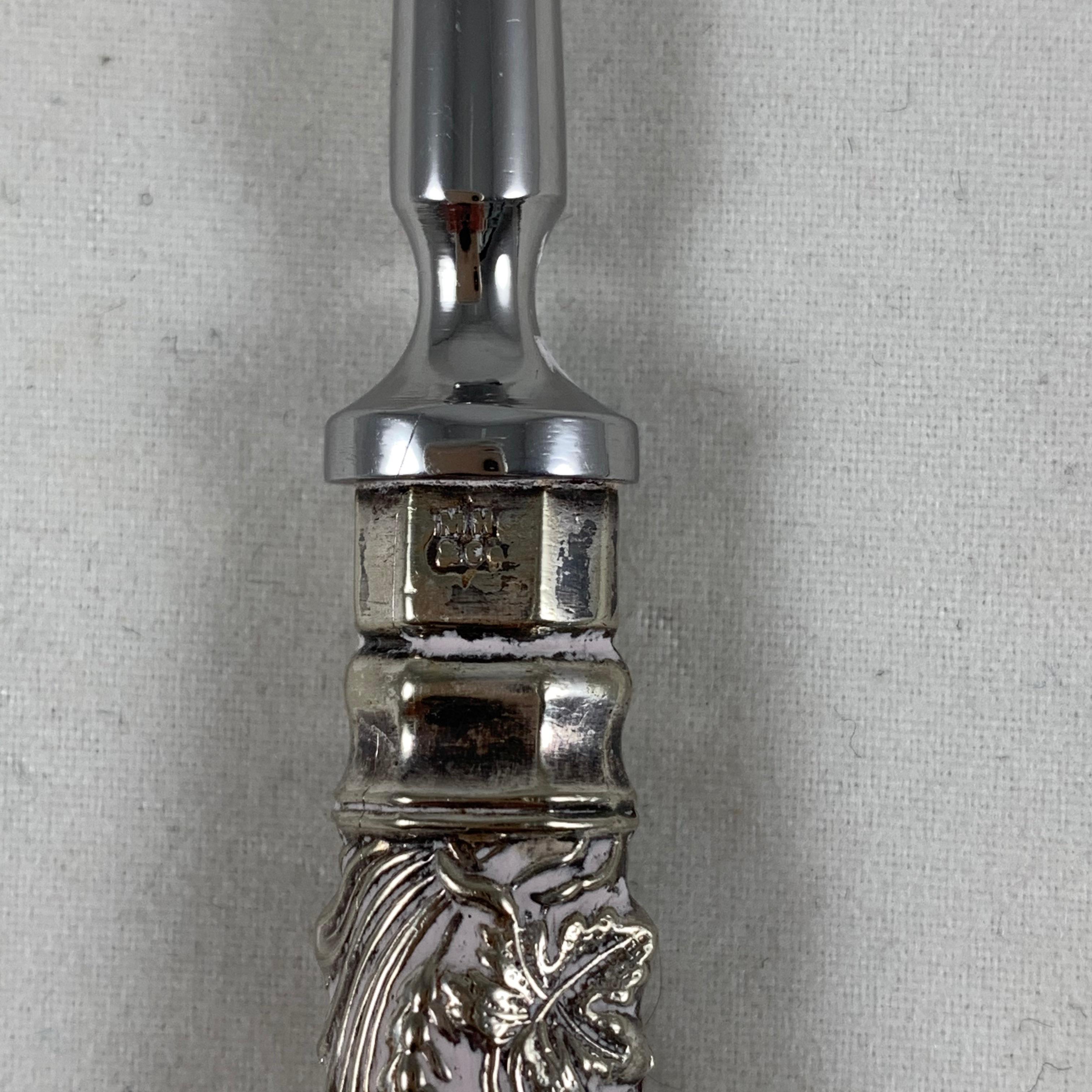 Early 20th Century 1920s Martin Hall English EP Silver Art Nouveau Grape Pattern Pastry Forks S/ 12