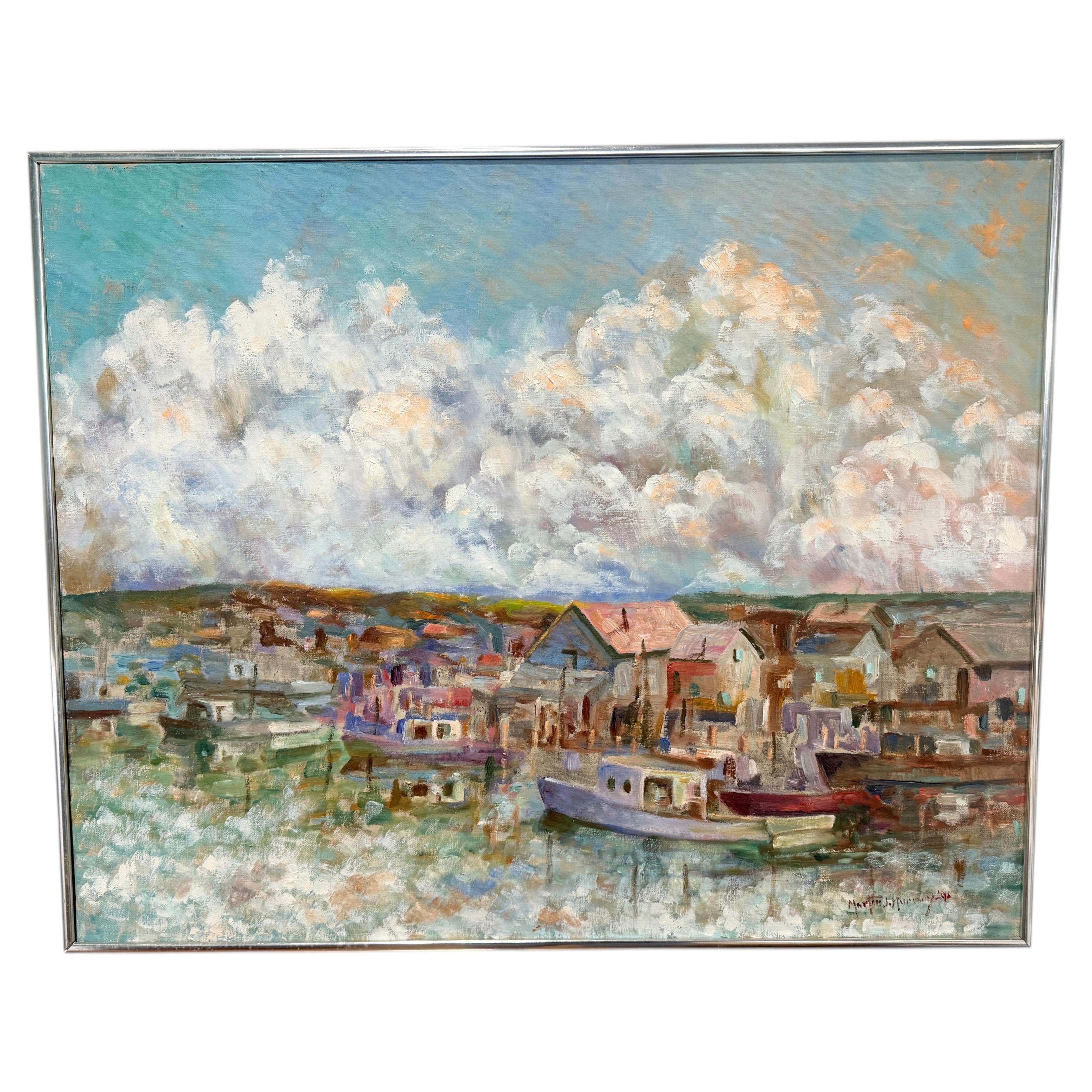Martin J. Murray (American, 1908–1997) "Provincetown" Oil On Canvas C. 1940
