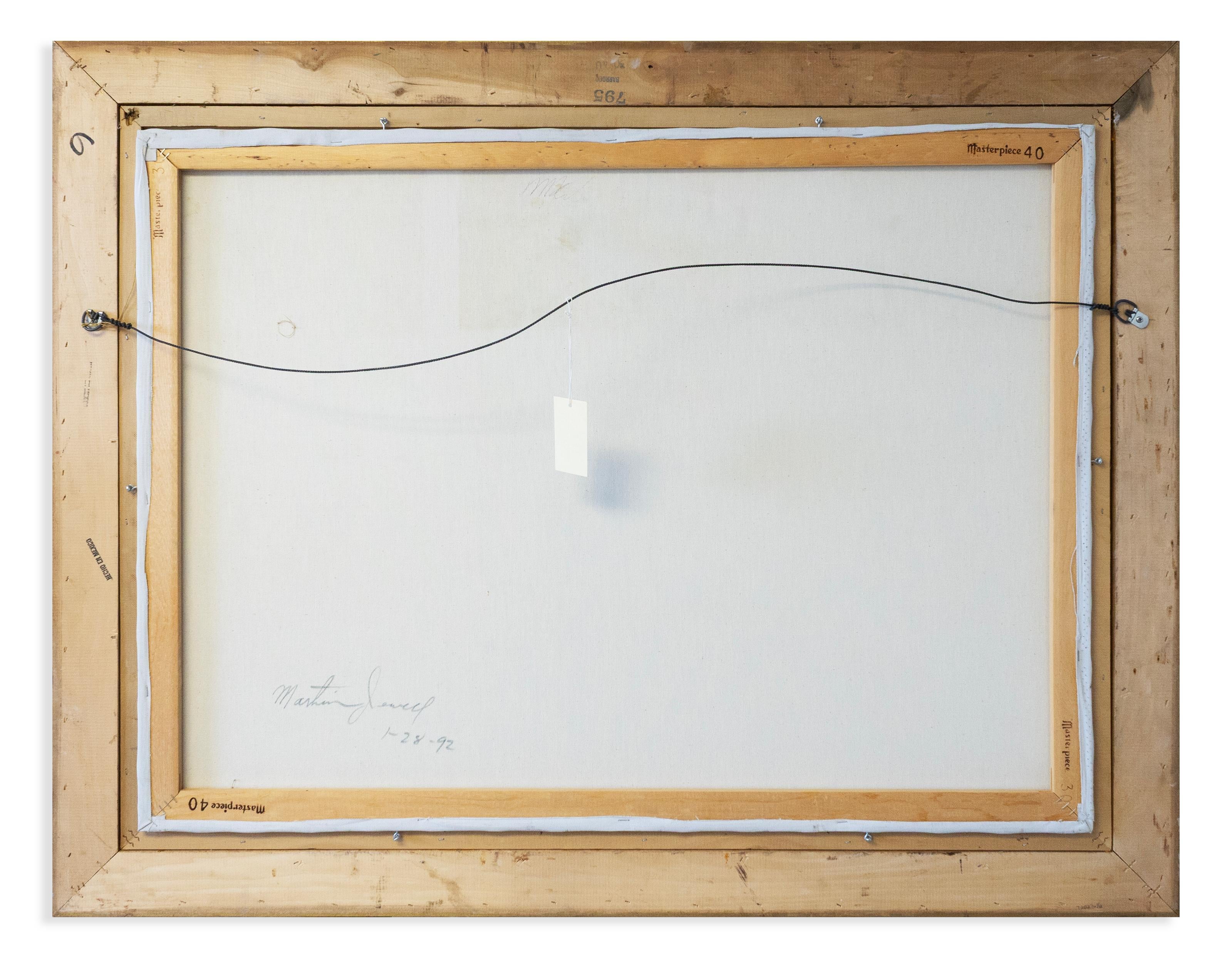 Martin Jewell Camino de Rocquencourt Pintura al óleo impresionista firmada finales del siglo XX en venta