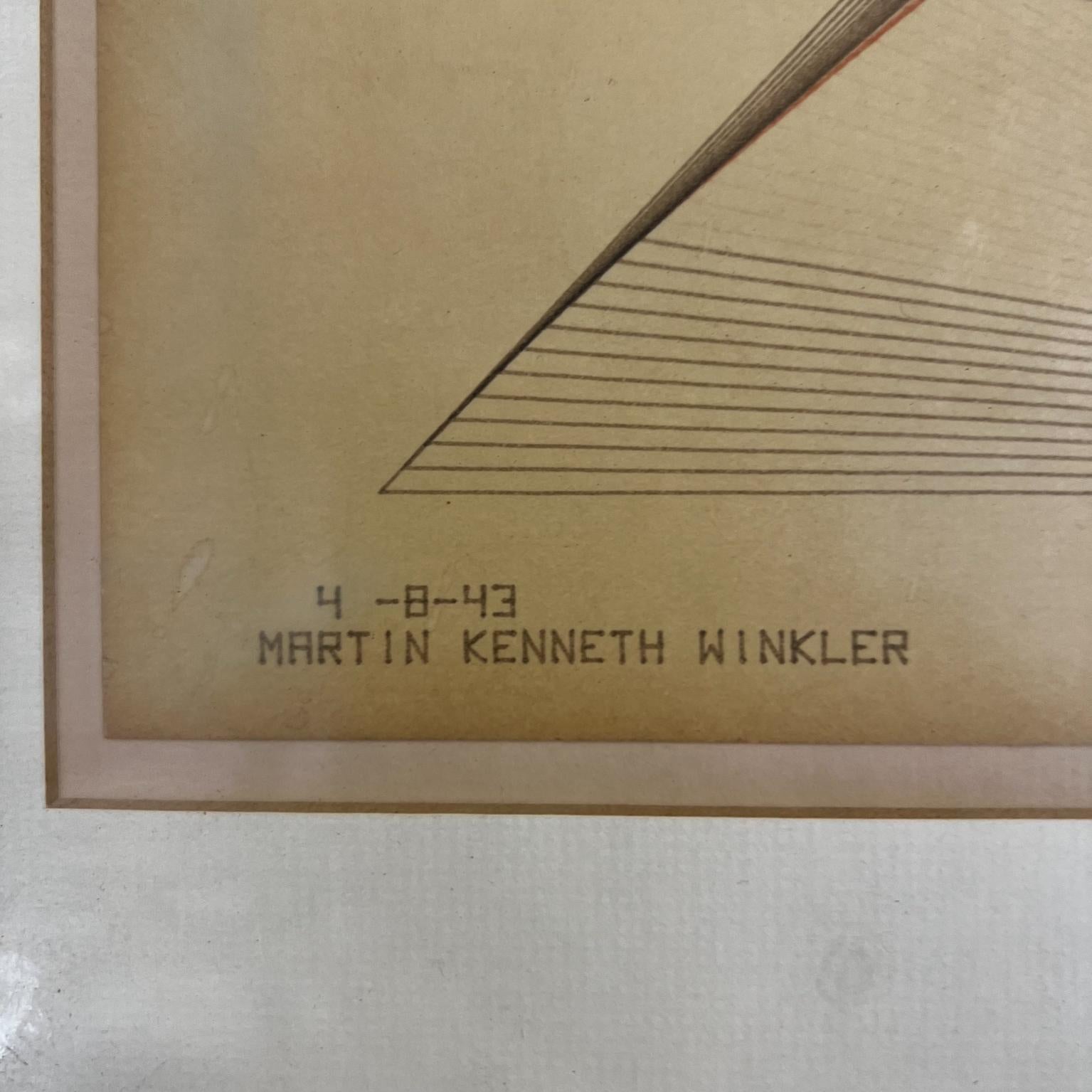 Martin Kenneth Winkler Ink on Paper Parabola Hyperbola 4-8-43 For Sale 2