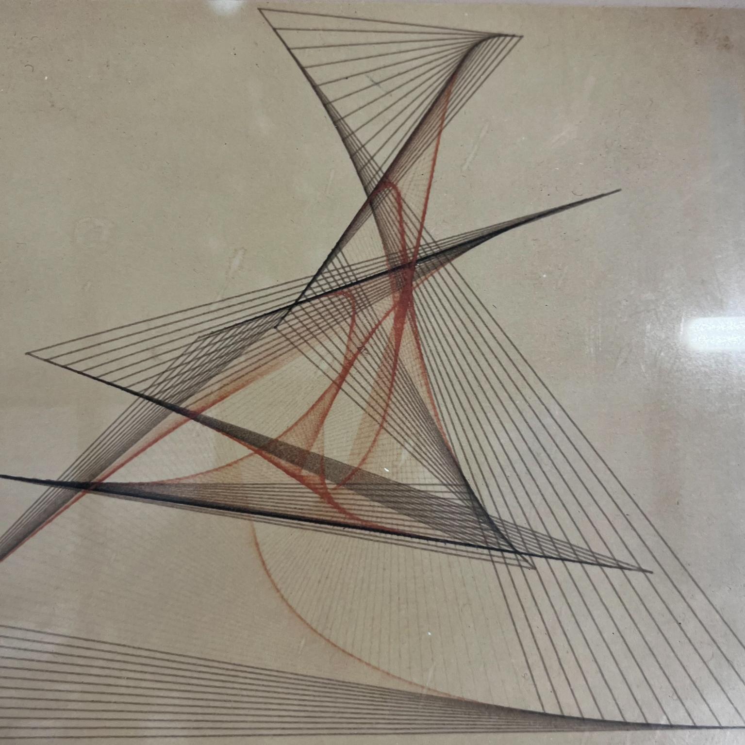 Martin Kenneth Winkler Ink on Paper Parabola Hyperbola 4-8-43 For Sale 3