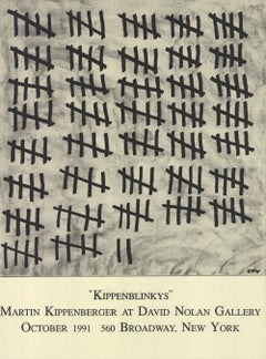 1991 Martin Kippenberger 'Kippenblinkys' Black & White Offset Lithograph