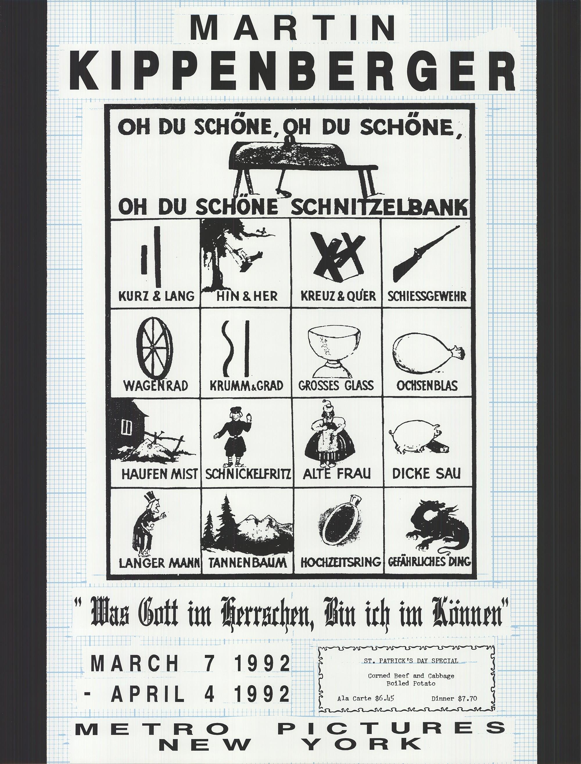 1992 Martin Kippenberger 'What God Reigns, I Can Do'