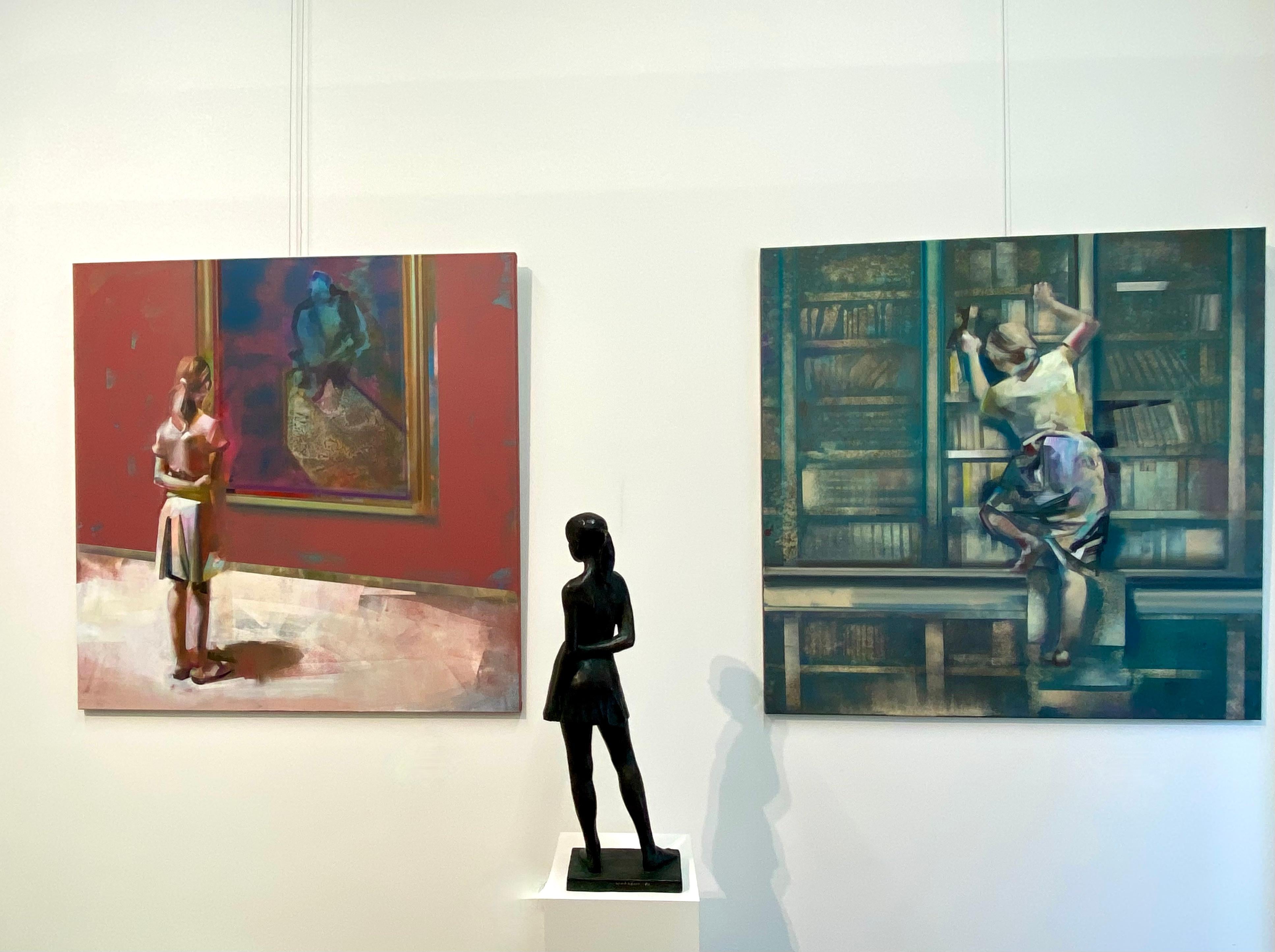 Museum Visit - 21st Century Contemporary Figurative Painting  For Sale 3