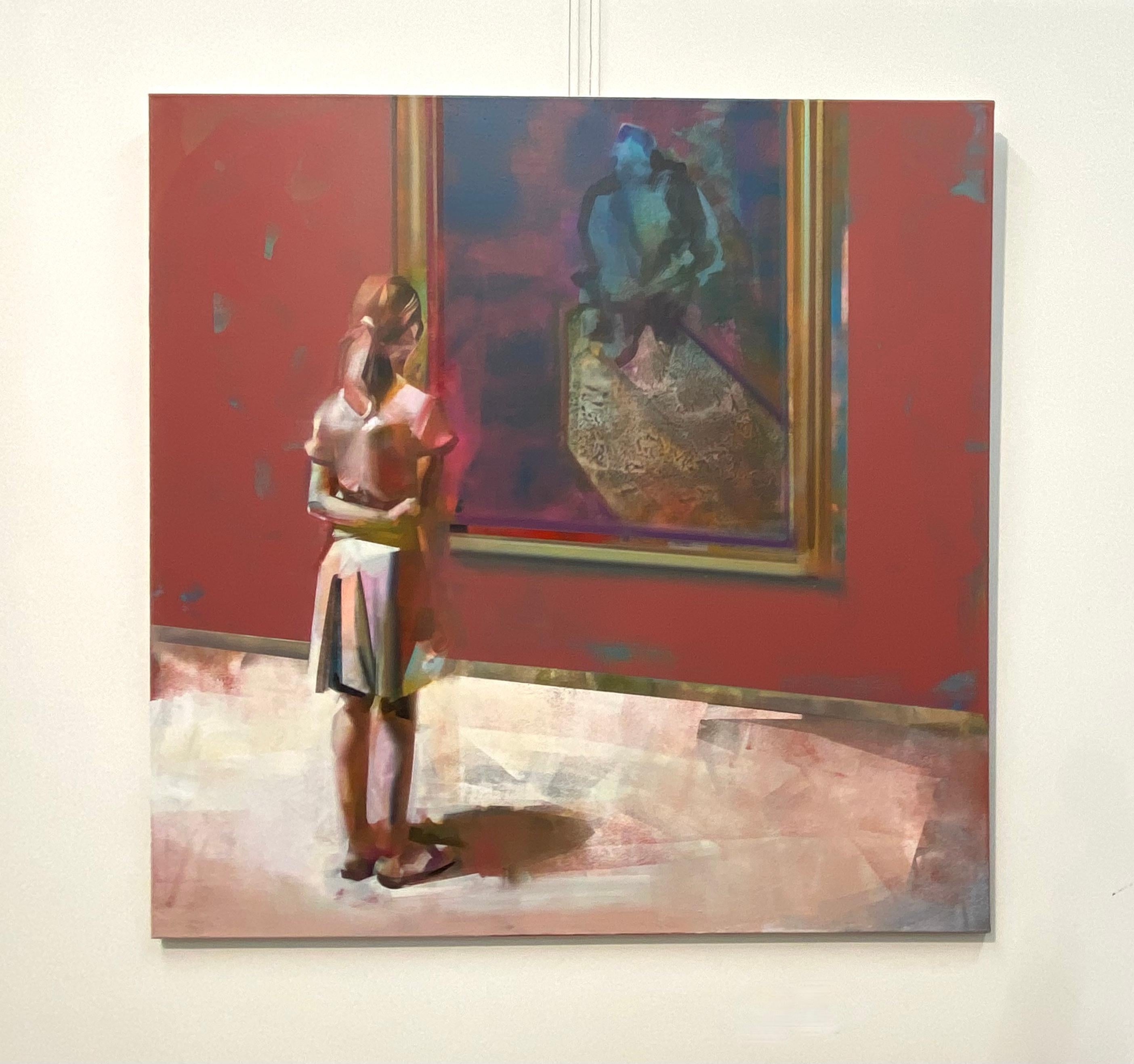 Museum Visit - 21st Century Contemporary Figurative Painting  For Sale 6