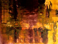 New York lights VIII, Painting, Oil on Wood Panel