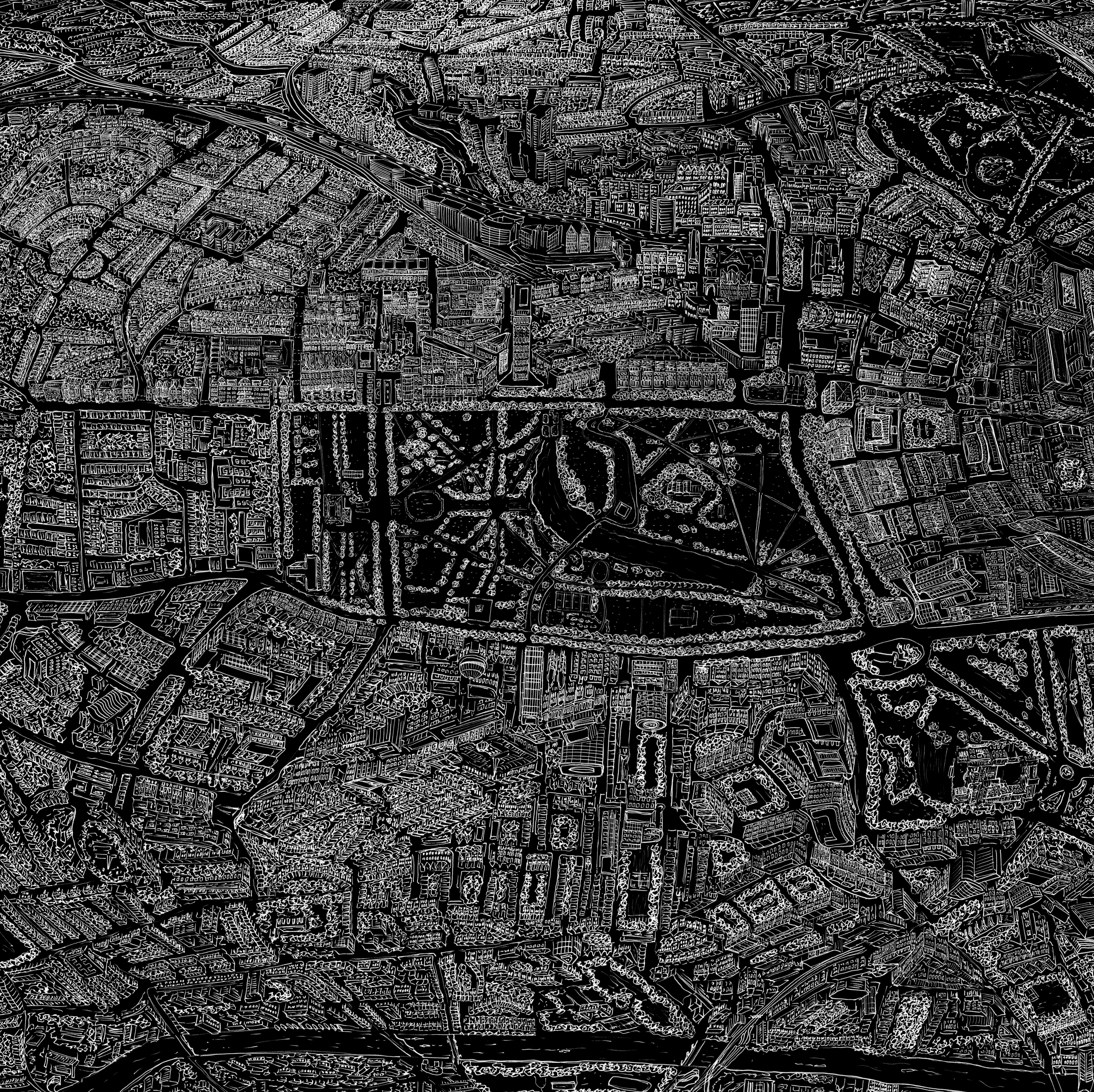 Martin's vision of cities is cartographic. He is undoubtedly a man from another era - who likes the present - his plans of cities are an act of resistance in the era of google maps