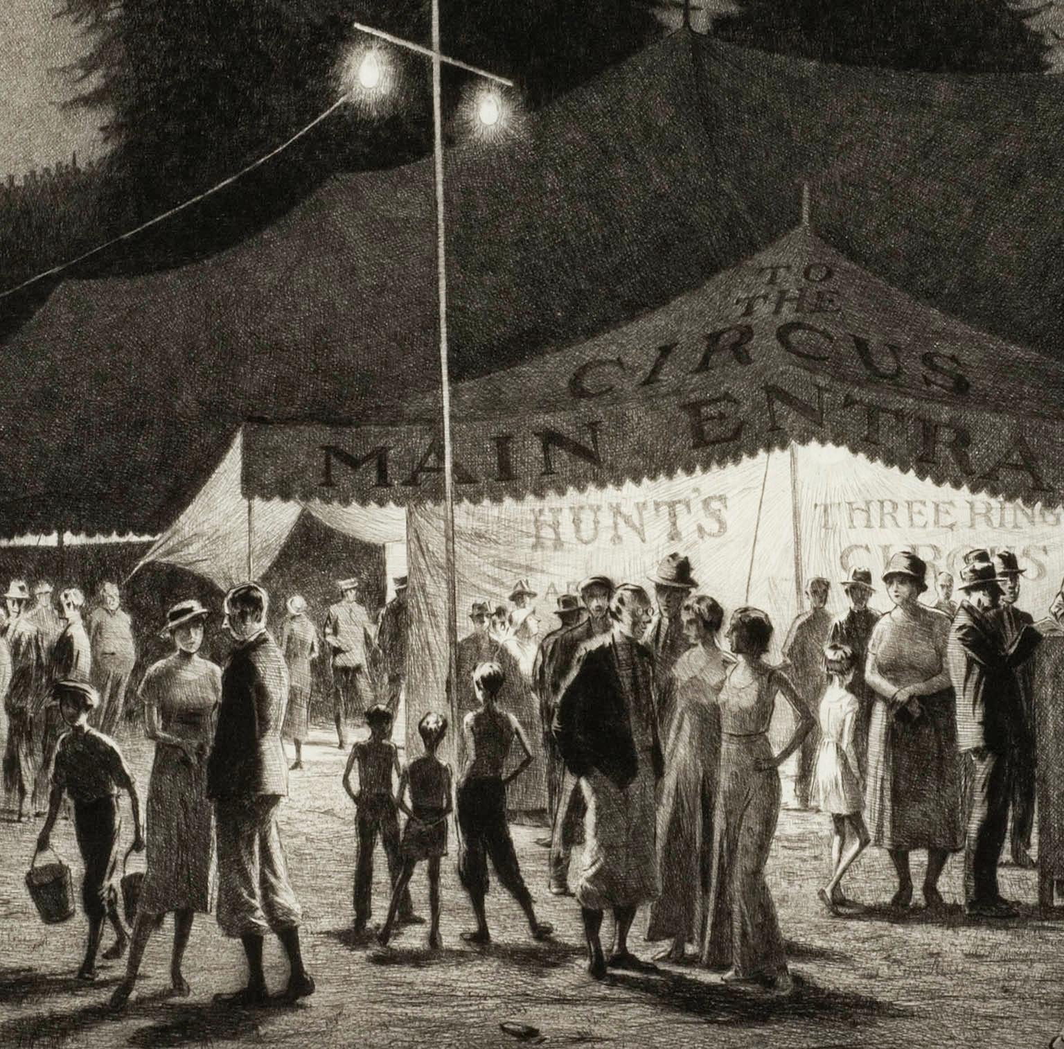 Circus Night. - Realist Print by Martin Lewis