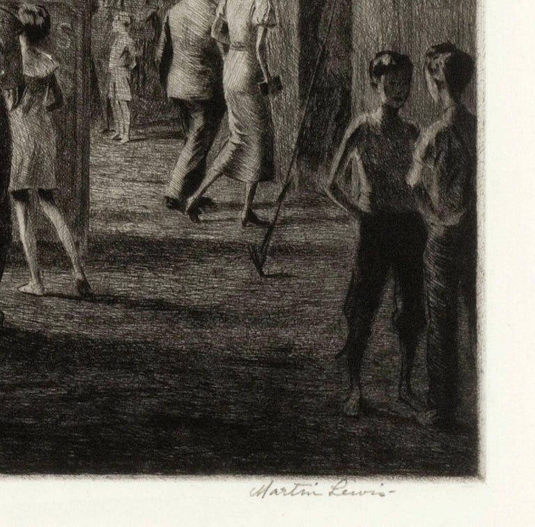 Martin Lewis Circus Night., Print For Sale at 1stdibs