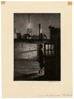 'Little Penthouse' — American Realism, Signed Drypoint, 1930