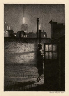 « Little Penthouse » — Réalisme américain, pointe sèche signée, 1930