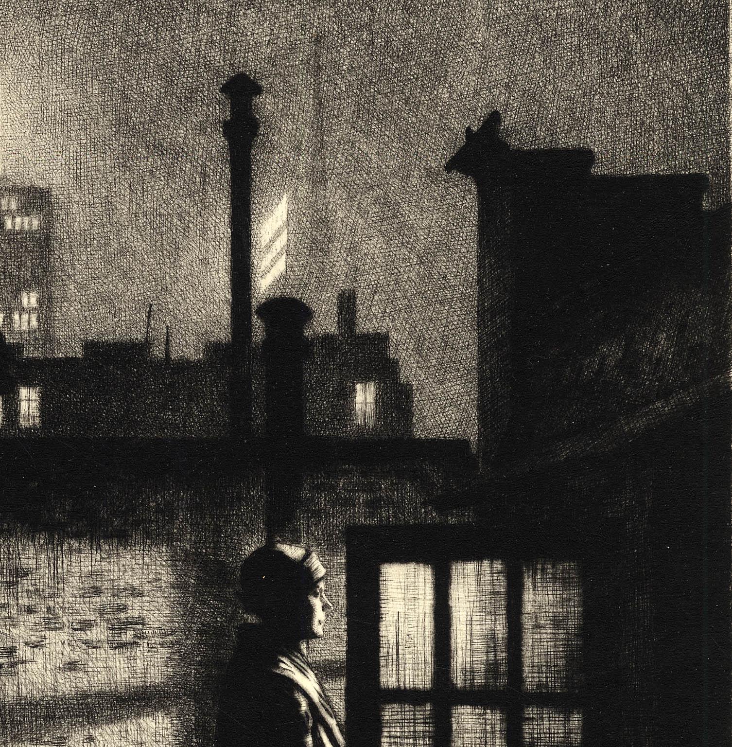 Little Penthouse. - American Realist Print by Martin Lewis