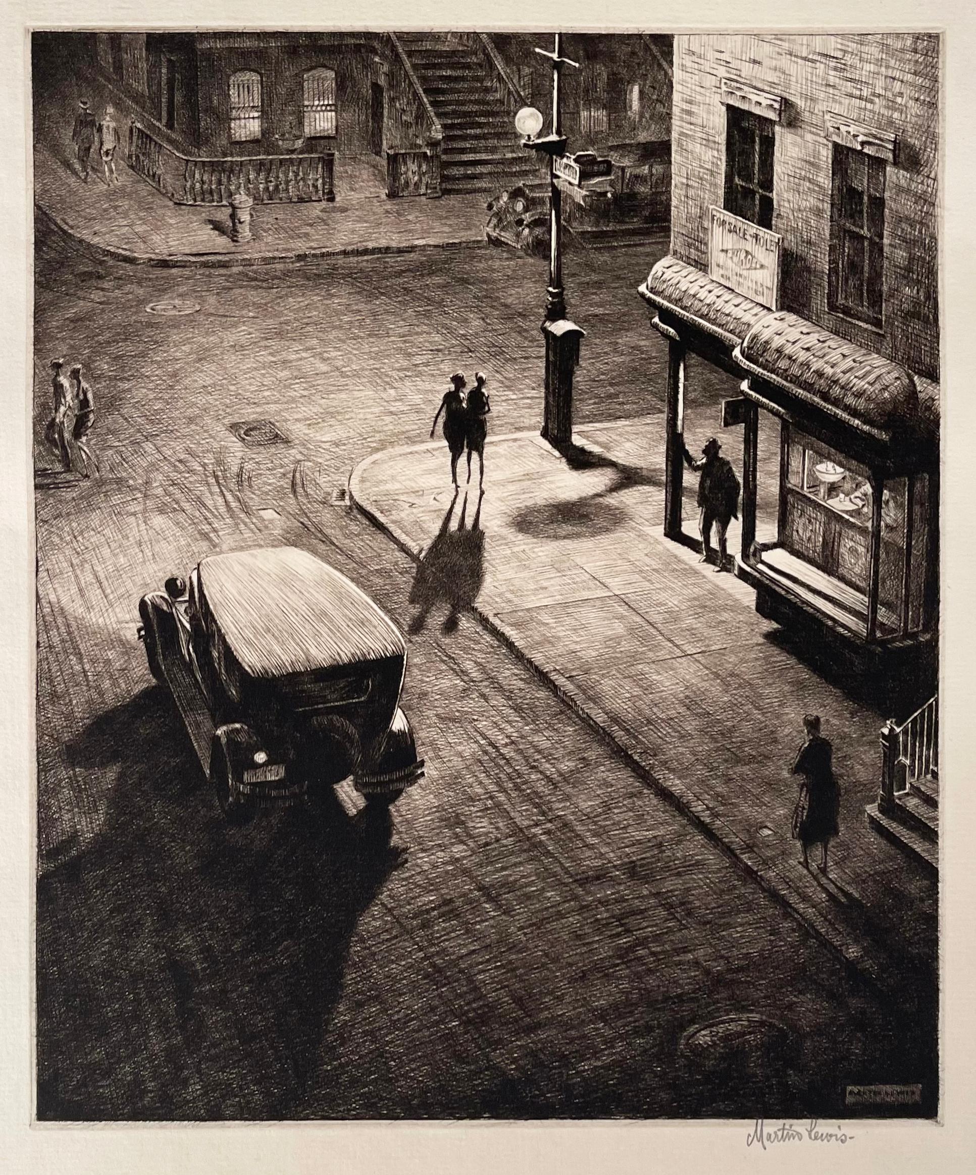 Martin Lewis Landscape Print -  RELICS (SPEAKEASY CORNER)