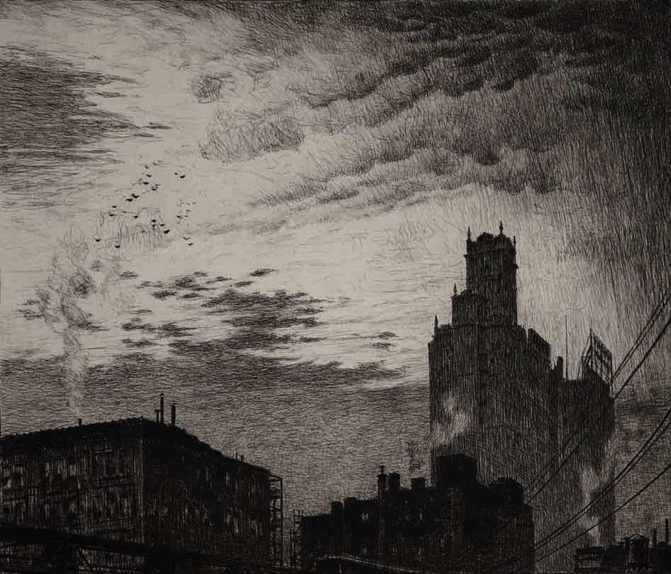 Skyline, New York - Print by Martin Lewis