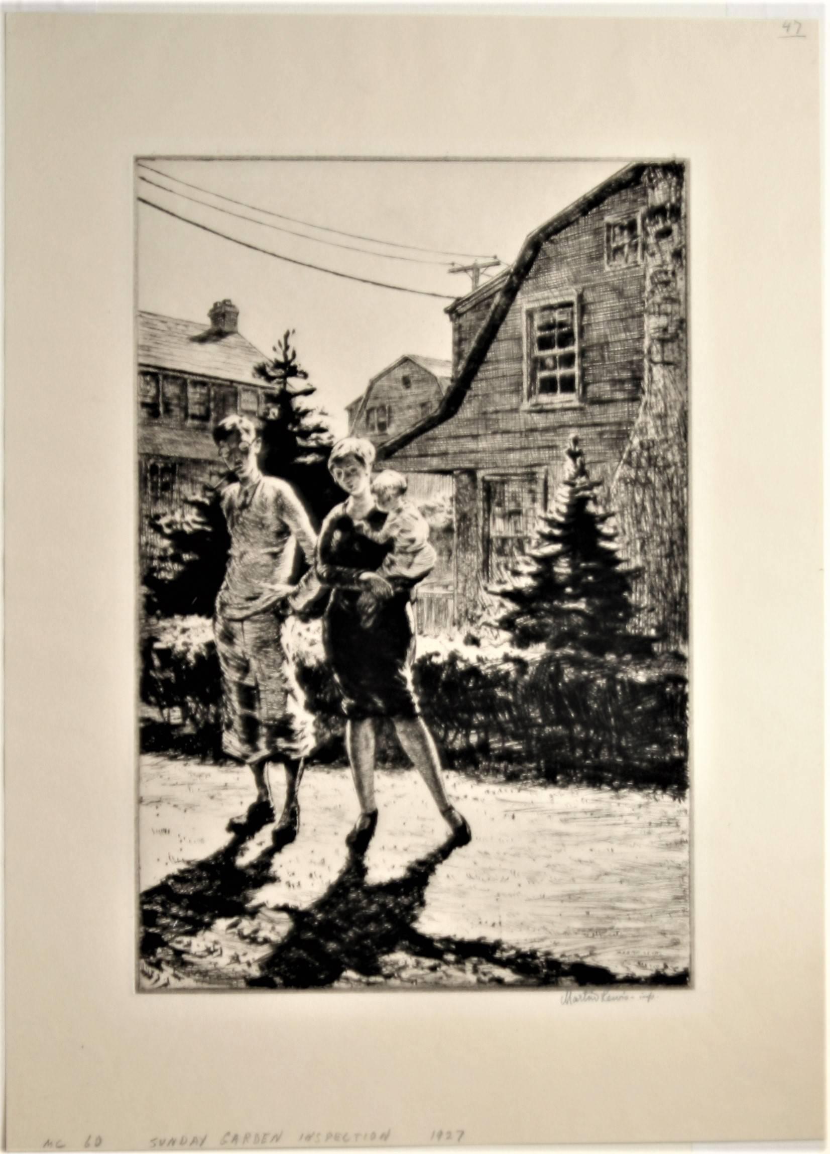 Sunday Garden Inspection. - Print by Martin Lewis