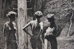 "Under the Street Lamp" Imp. Etching