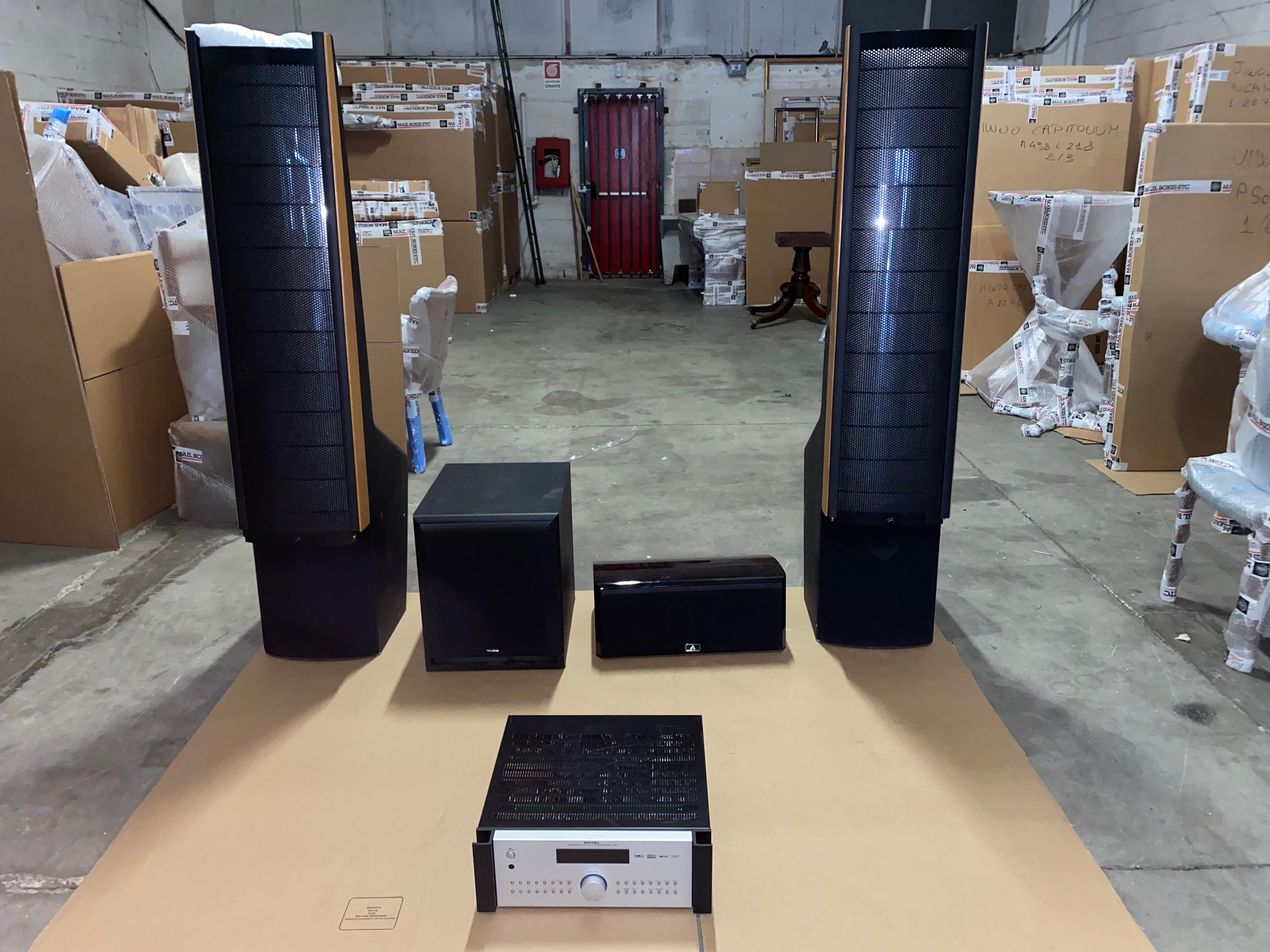 Wood Martin Logan Ascent Speakers Pair For Sale