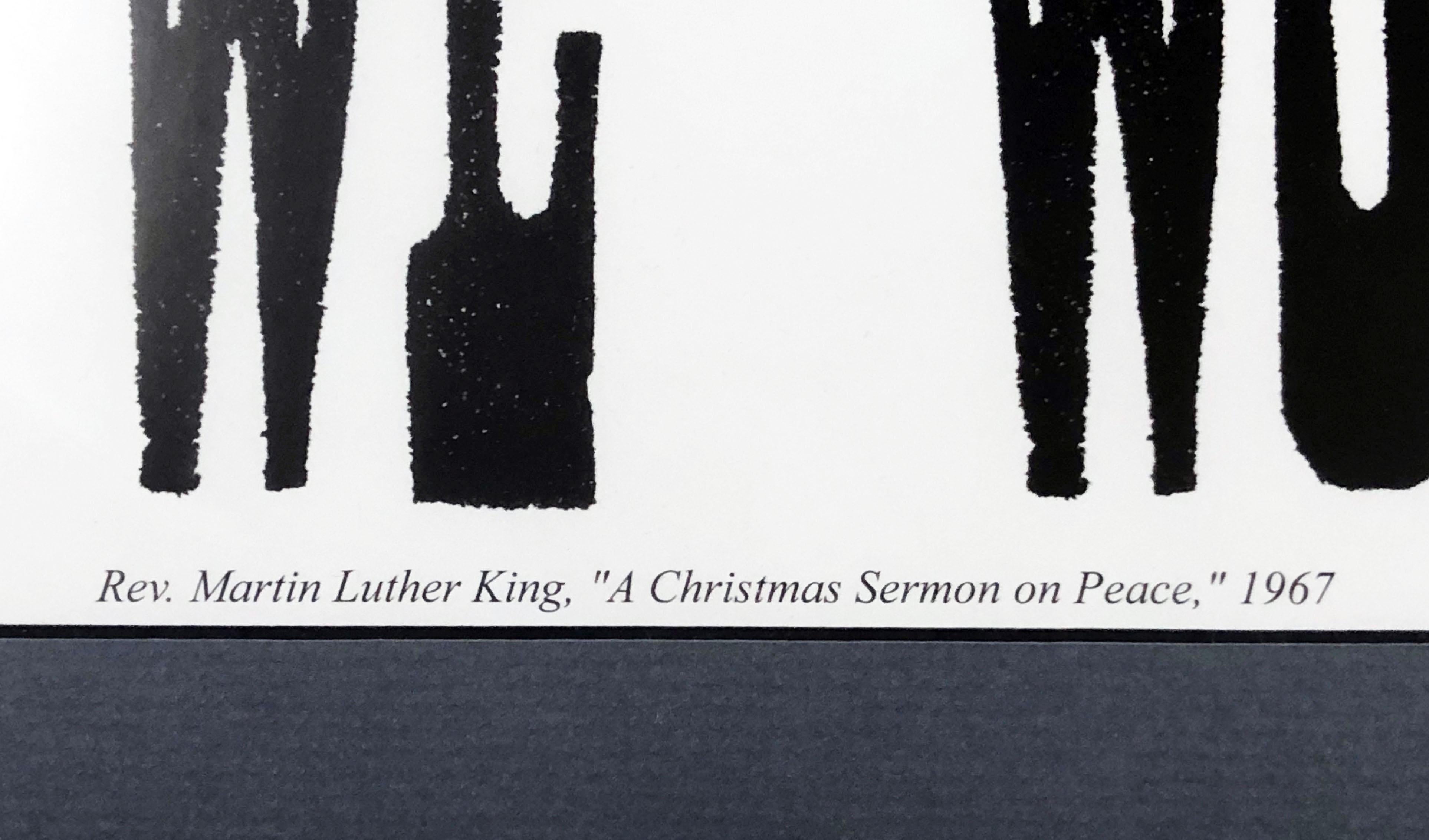 Mid-Century Modern Martin Luther King, Jr. Sermon on Peace Lithograph by John August Swanson