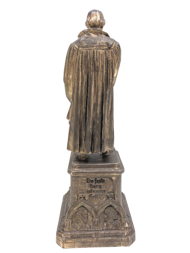 Martin Luther Protestant Reformation Statue 1930s Vintage, German at