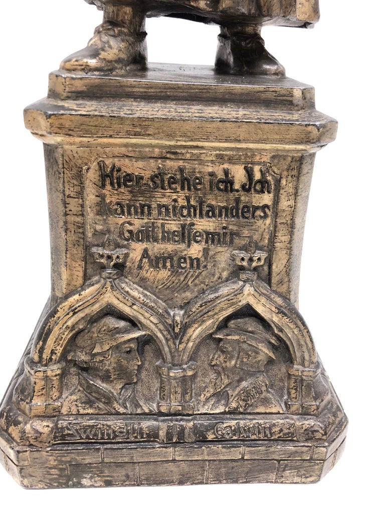 Martin Luther Protestant Reformation Statue 1930s Vintage, German at
