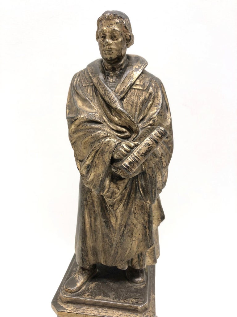 Martin Luther Protestant Reformation Statue 1930s Vintage, German at